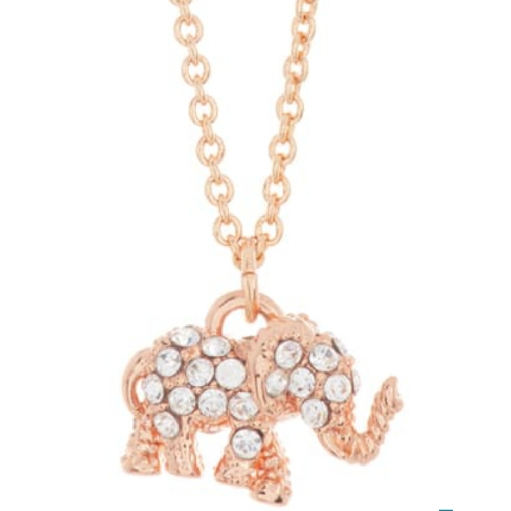 Kate Spade Crystal Pave Elephant Necklace